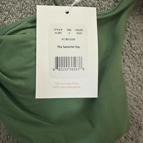 Andie Swim Bikini Bundle 3 Tops 2 High Waisted Bottom Size Small Blue Green Pink - Picture 6 of 8